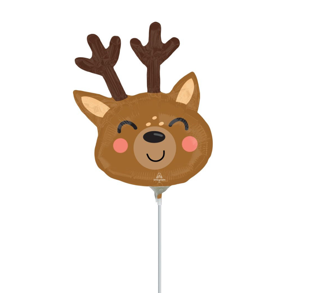 Anagram 12" North Pole Express Reindeer Head Shape (AIR-FILL ONLY / FLAT)